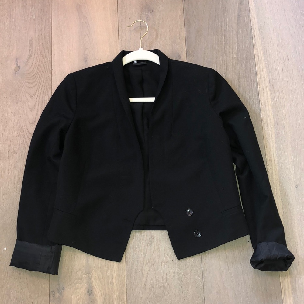 Sparkle & Fade Cropped Tailored Blazer